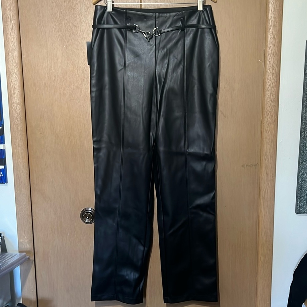 INC PU Leather Pleather Pants Size 12